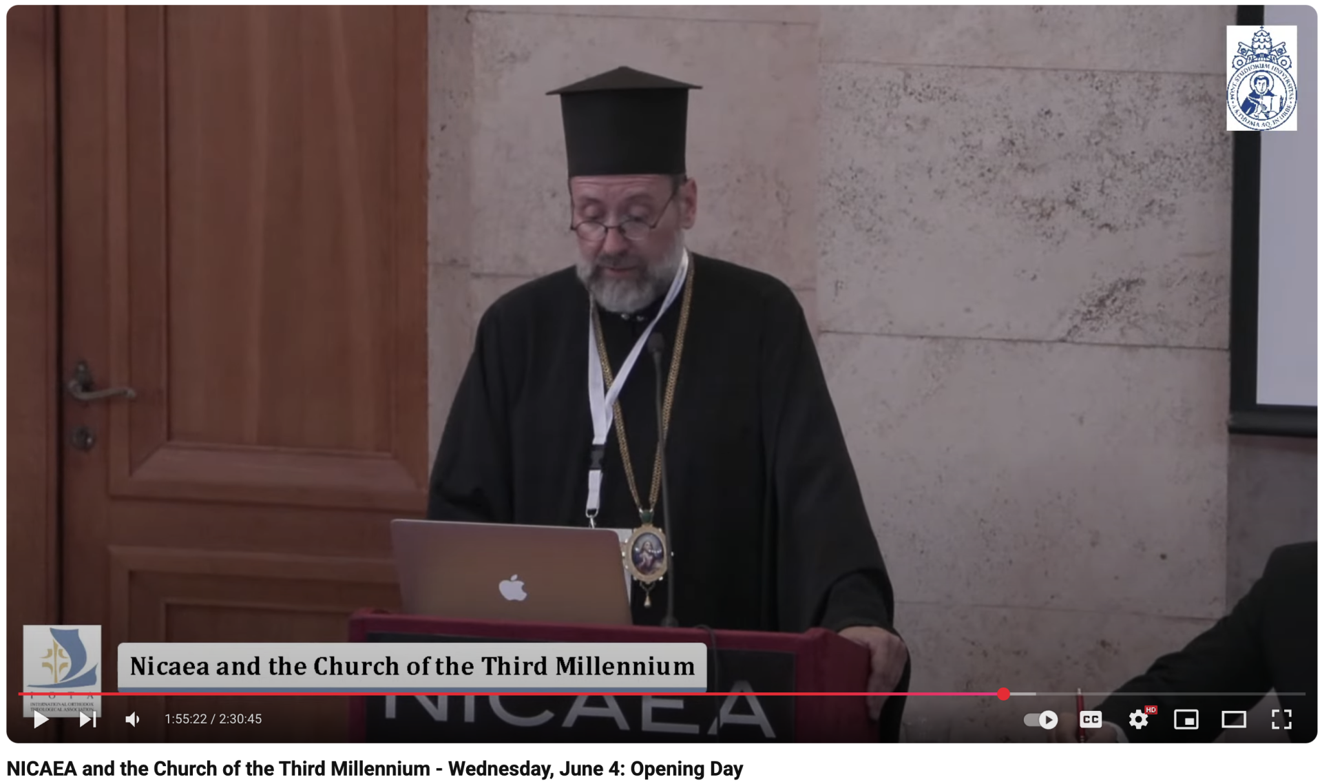 The Council of Nicaea and the Call to Christian Unity Today. Reflections from the Opening Ceremony of the Conference.